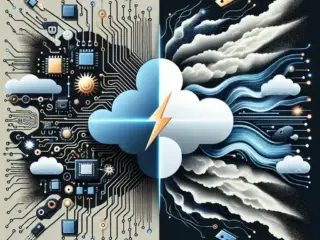 "DeepSeek's innovative software-first AI strategy showcased in a visual representation, highlighting the challenge to traditional U.S. hardware-heavy investments in technology."